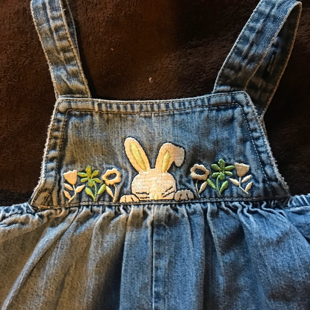 Baby Girls Denim Overalls